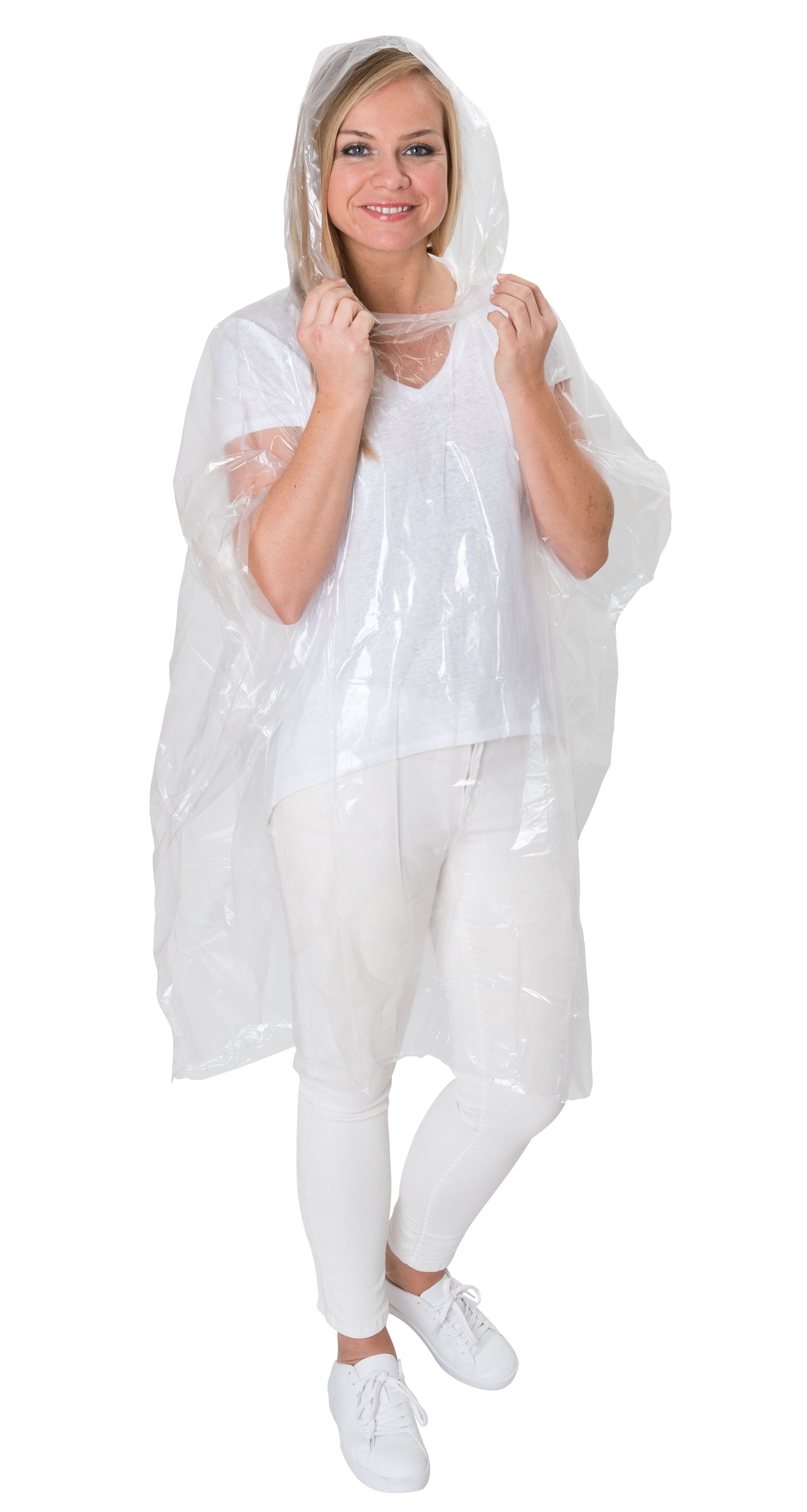 Einwegponcho mit Kapuze | PE | premium Einwegponcho mit Kapuze | PE | premium